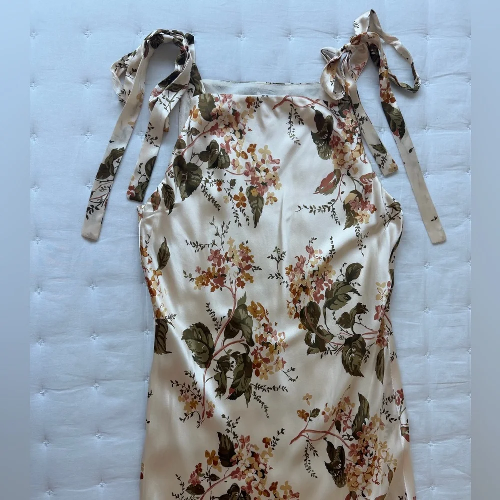 Reformation Medium Aden Floral Silk Midi Dress - Picture 8 of 14